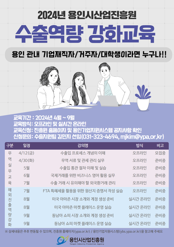 2024년 수출역량 강화교육 안내 포스터
