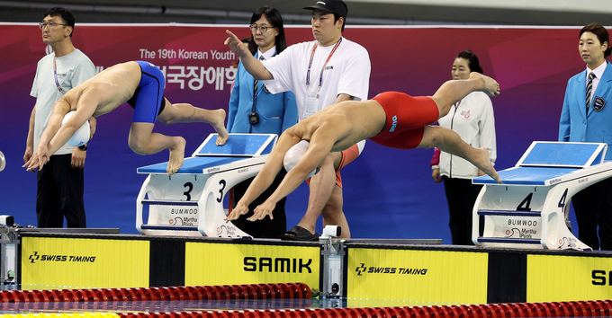 제19회전국장애학생체전_수영_경기 김재훈 자유50M 사진=경기도장애인체육회