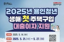 용인특례시, 청년 생애 첫 주택구입 대출이자 지원