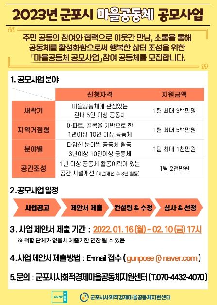 마을공동체사업 홍보물