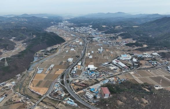 시스템반도체 클러스터 국가첨단산업단지 후보지로 지정된 용인특례시 처인구 이동읍과 남사읍 일대 전경(항공)