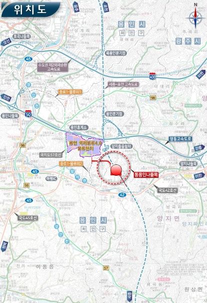 세종-포천고속도로 동용인IC 위치도(안)