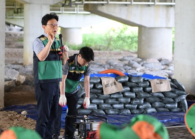 오산시, ‘연습을 실전처럼!’ 수방장비 작동 훈련 진행