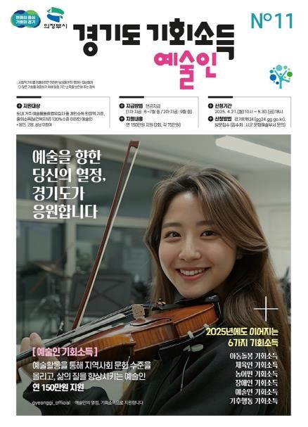 의정부시, ‘경기도 예술인 기회소득’ 접수