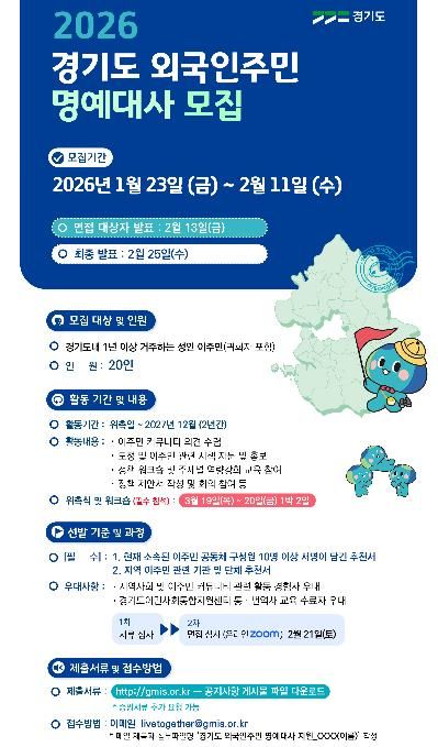 2026 경기도 외국인주민 명예대사 모집.jpg 바로보기2026 경기도 외국인주민 명예대사 모집